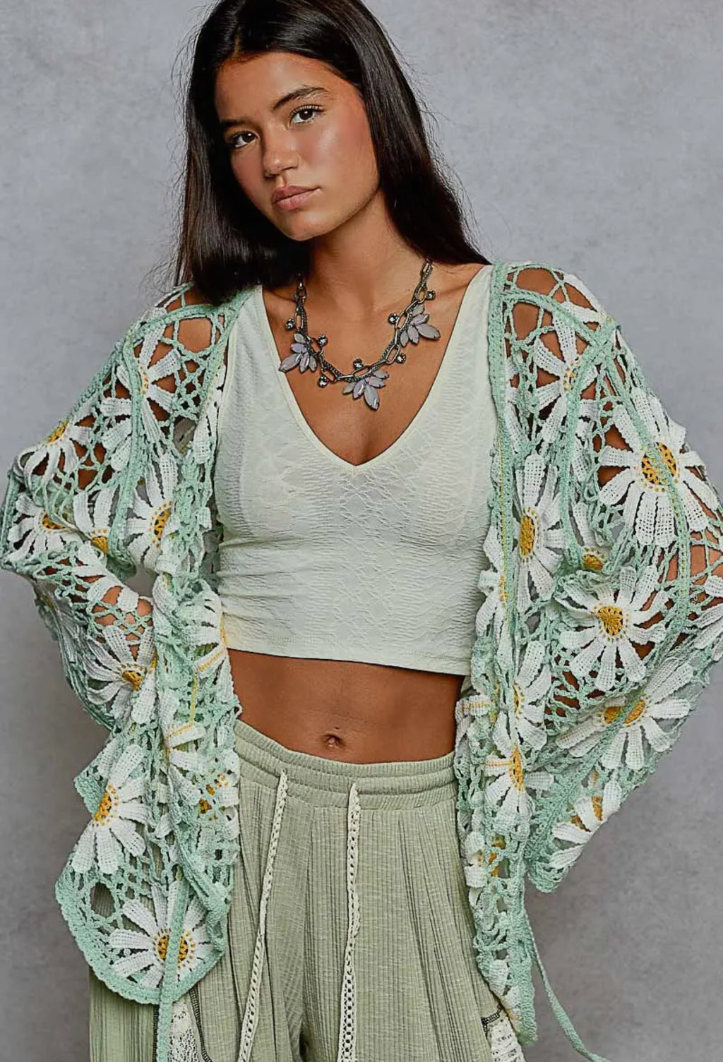 Daisy crochet Pol cardigan