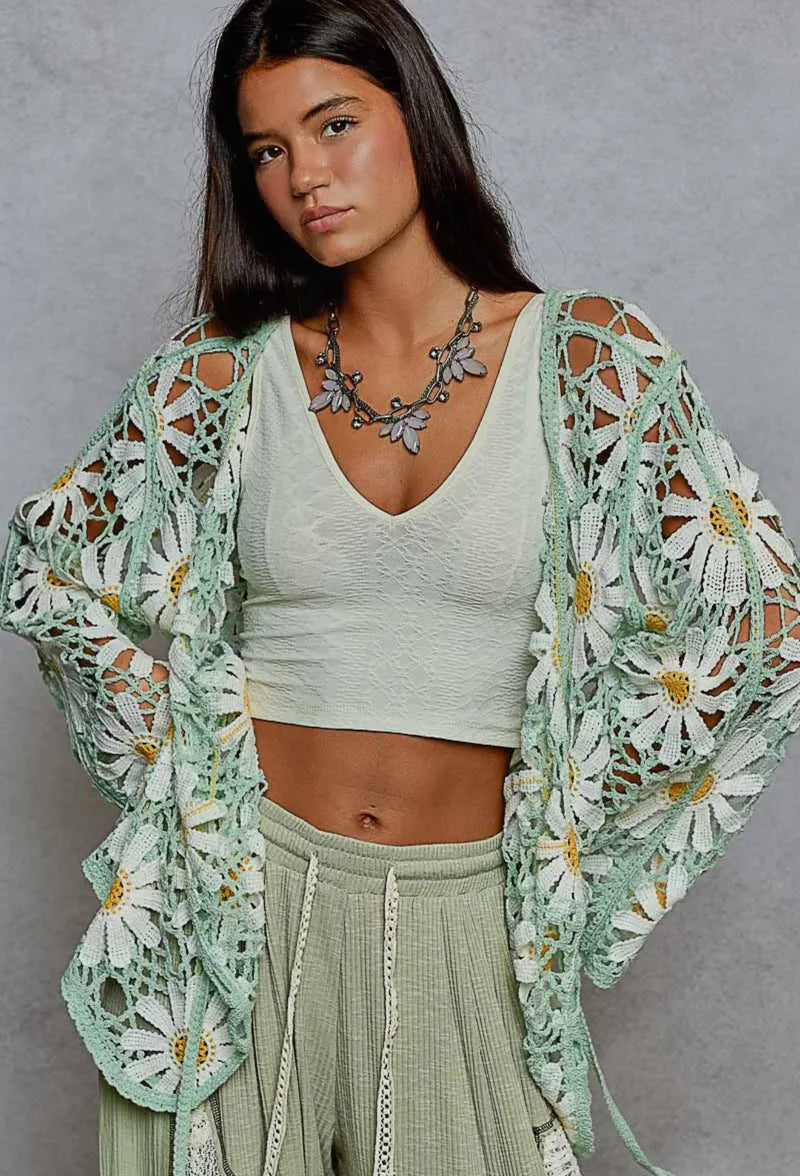 Daisy crochet Pol cardigan