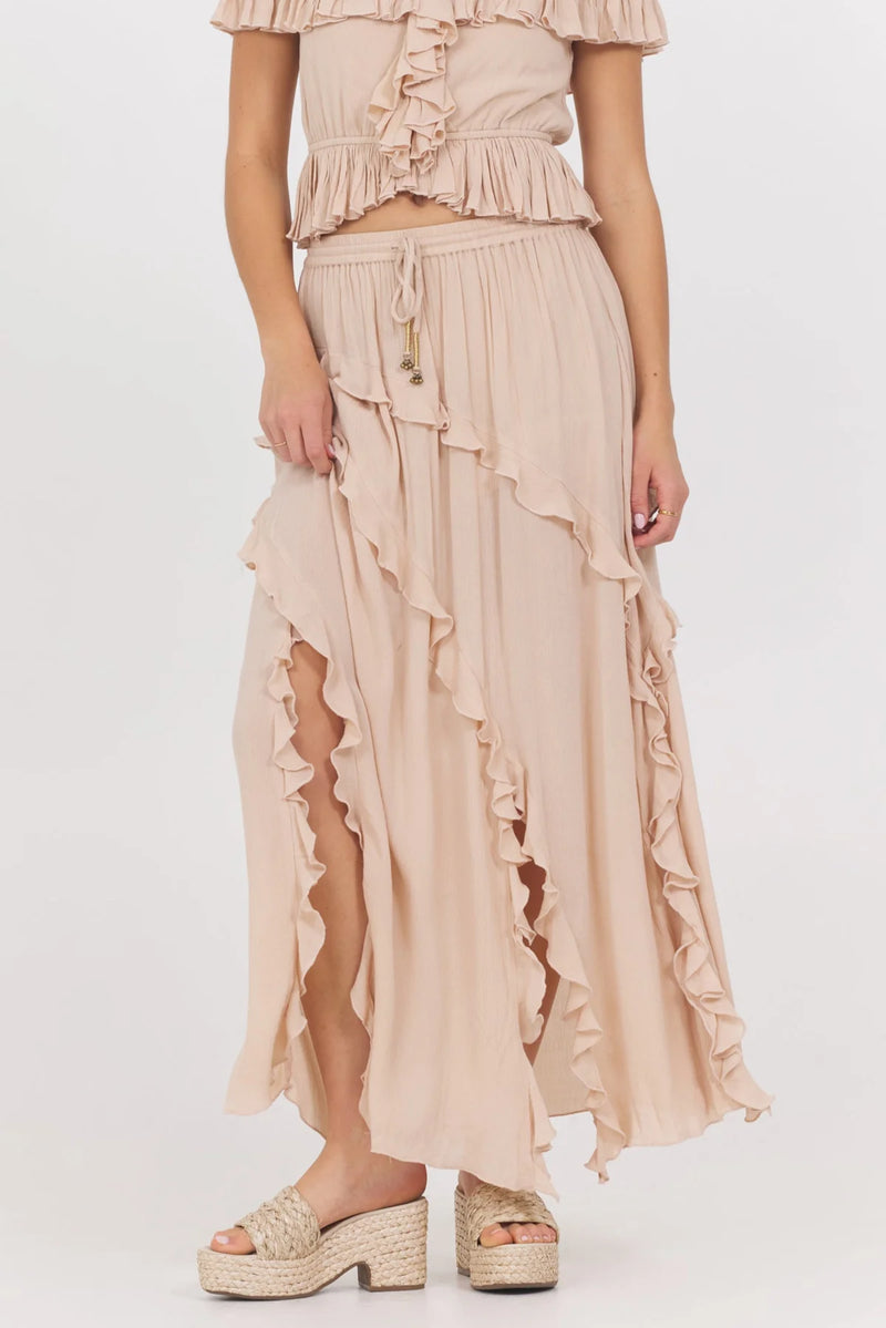 Champagne Toast ruffle skirt