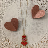 Beaded heart necklace