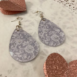 Handmade Lace Print Earrings