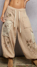 Boho Patchwork embroidered pants
