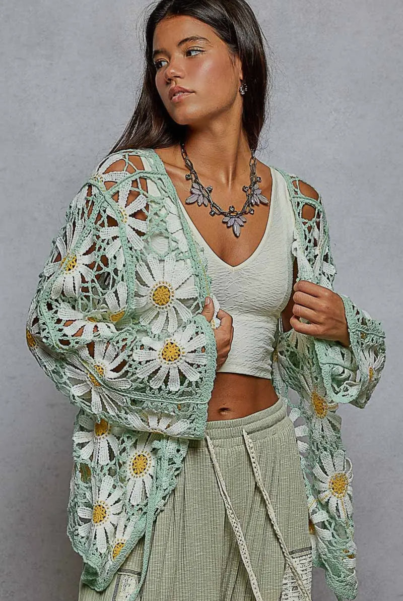 Daisy crochet Pol cardigan