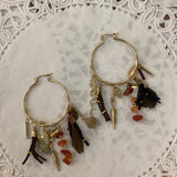 Feather Hoop Earrings
