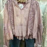 Blush Embroidered Top