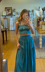 Aquamarine ruched skirt