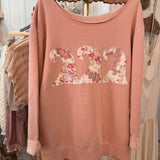 Handmade Sweatshirt in Blush Pink