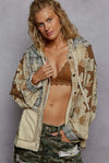 Boho Patchwork zip up sweatshirt