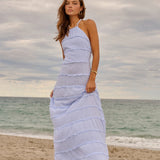 Sea Blue Fringe Dress