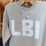 coastal boho LBI new jersey crew neck sweatshirt 