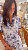 Coastal cowgirl farm toile dress