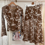 Floral Embroidered Skirt