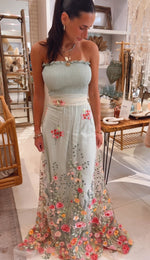 Boho floral garden skirt dress
