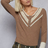 boho thermal shirt