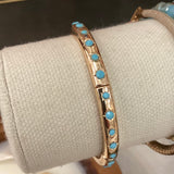 Gold and turquoise bracelet