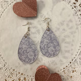 Handmade Lace Print Earrings