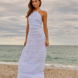 Sea Blue Fringe Dress