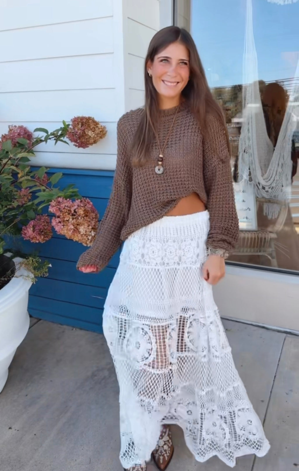 Boho crochet skirt