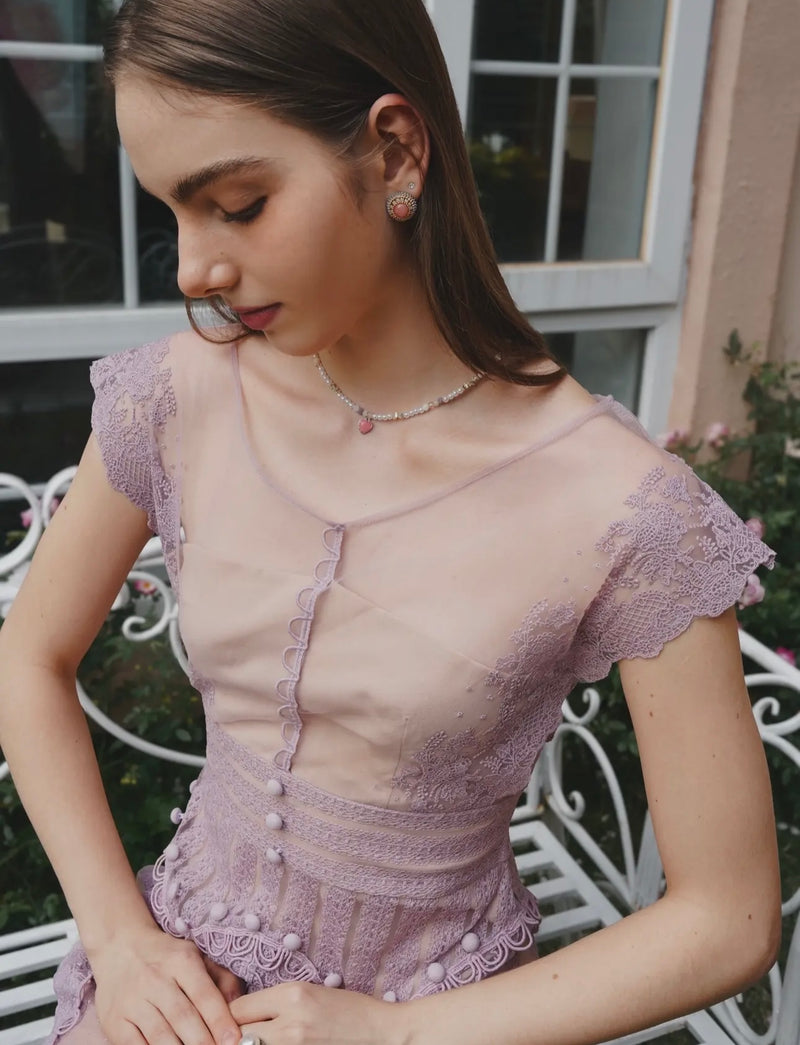 SALE- Lavender Lace Dress