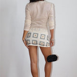 Cream Tie-Front Cardigan