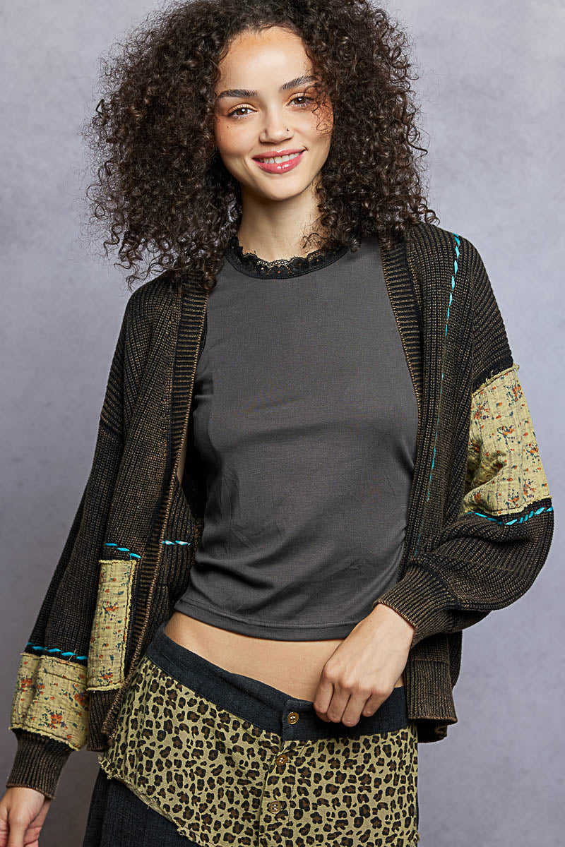 Boho Patchwork cardigan sweater