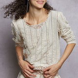 coastal cottage ruffle top