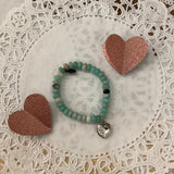 Heart charm bracelet
