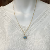 Blue Tile Necklace
