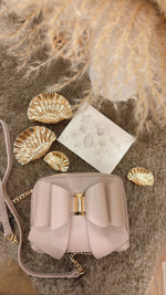 Beige bow bag