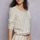 coastal cottage ruffle top