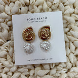 Swirl Pearl Shell Earrings