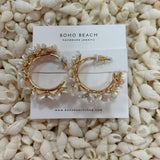 Flower Hoop Earrings