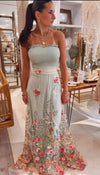 Boho floral garden skirt dress