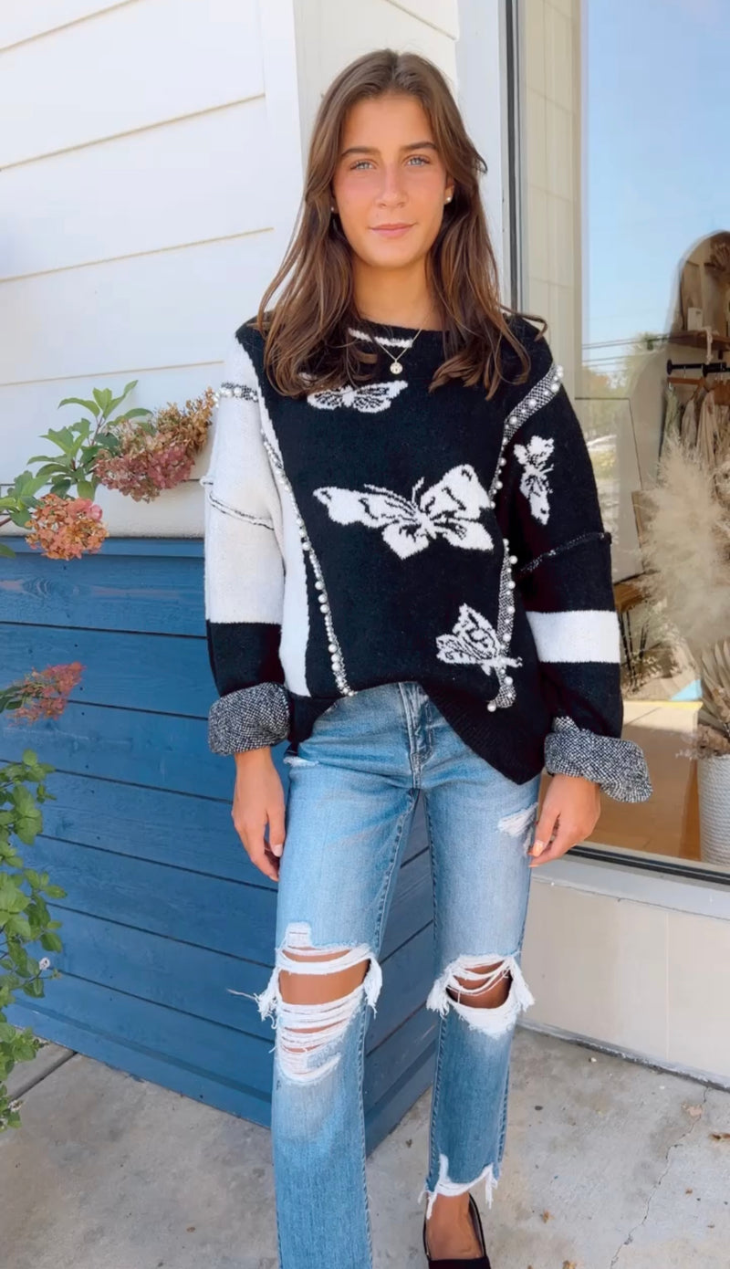 Butterfly Pearl Cozy sweater