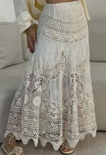 Boho lace vintage skirt