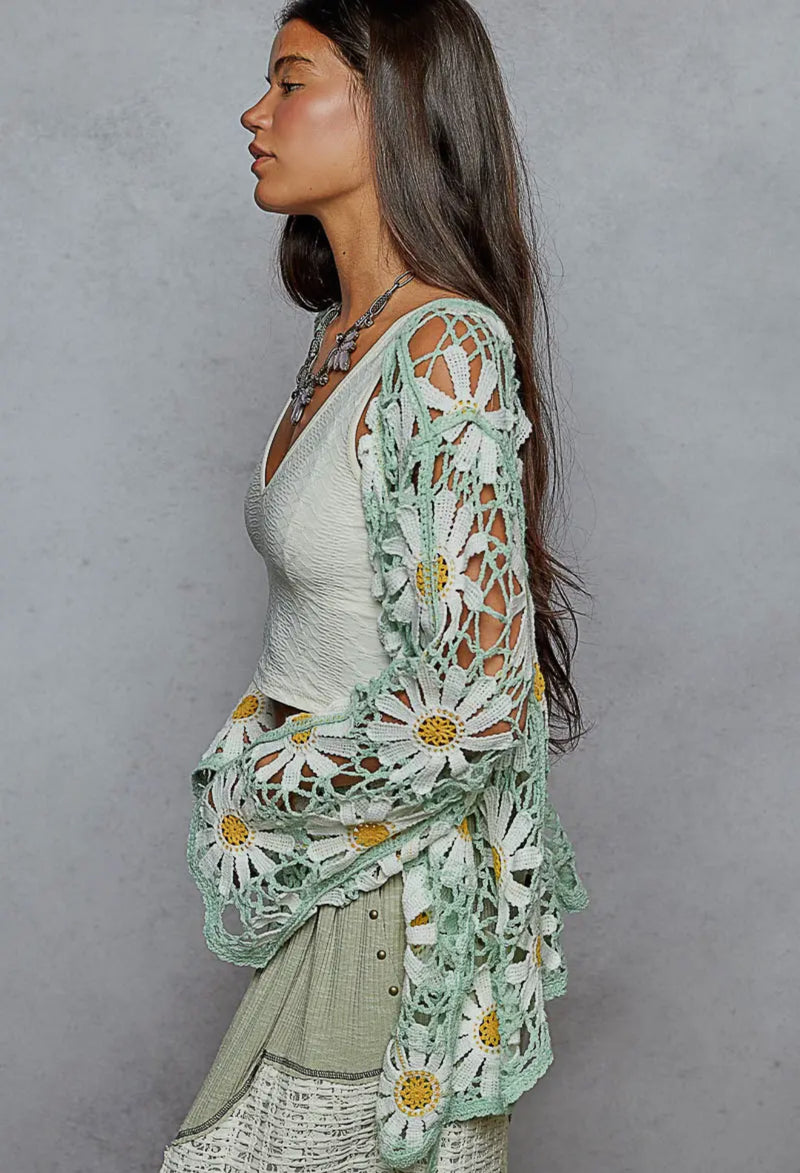 Daisy crochet Pol cardigan