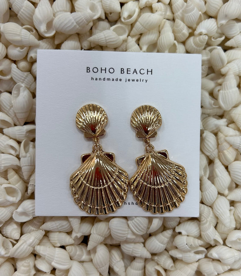 Double Sea Shell Earrings