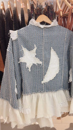 Boho star and moon cardigan