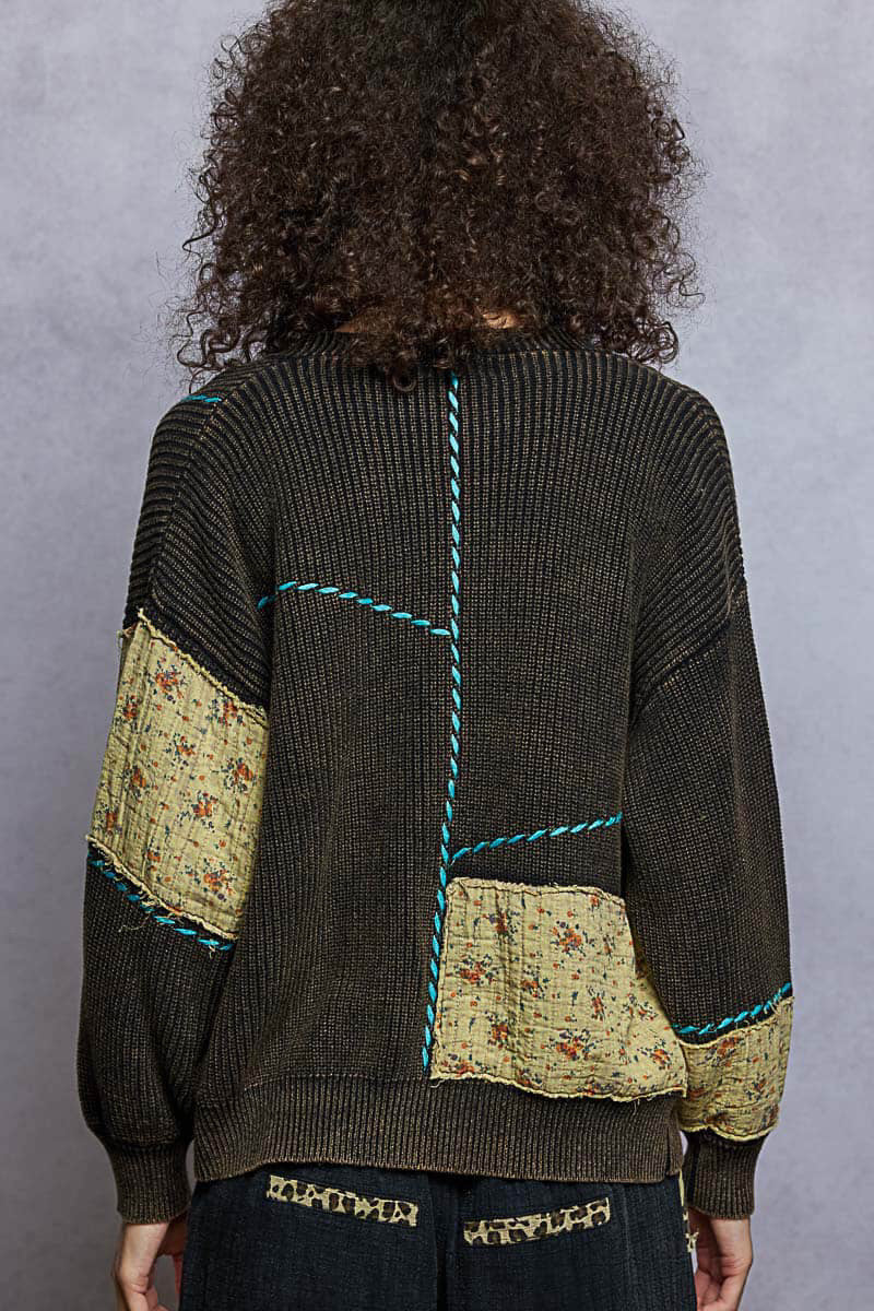 Boho Patchwork cardigan sweater