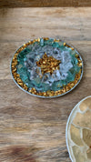 Boho Aquamarine Sea Glass Medallion Art