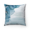 Ombre Ocean Blue Seahorse Square Pillow